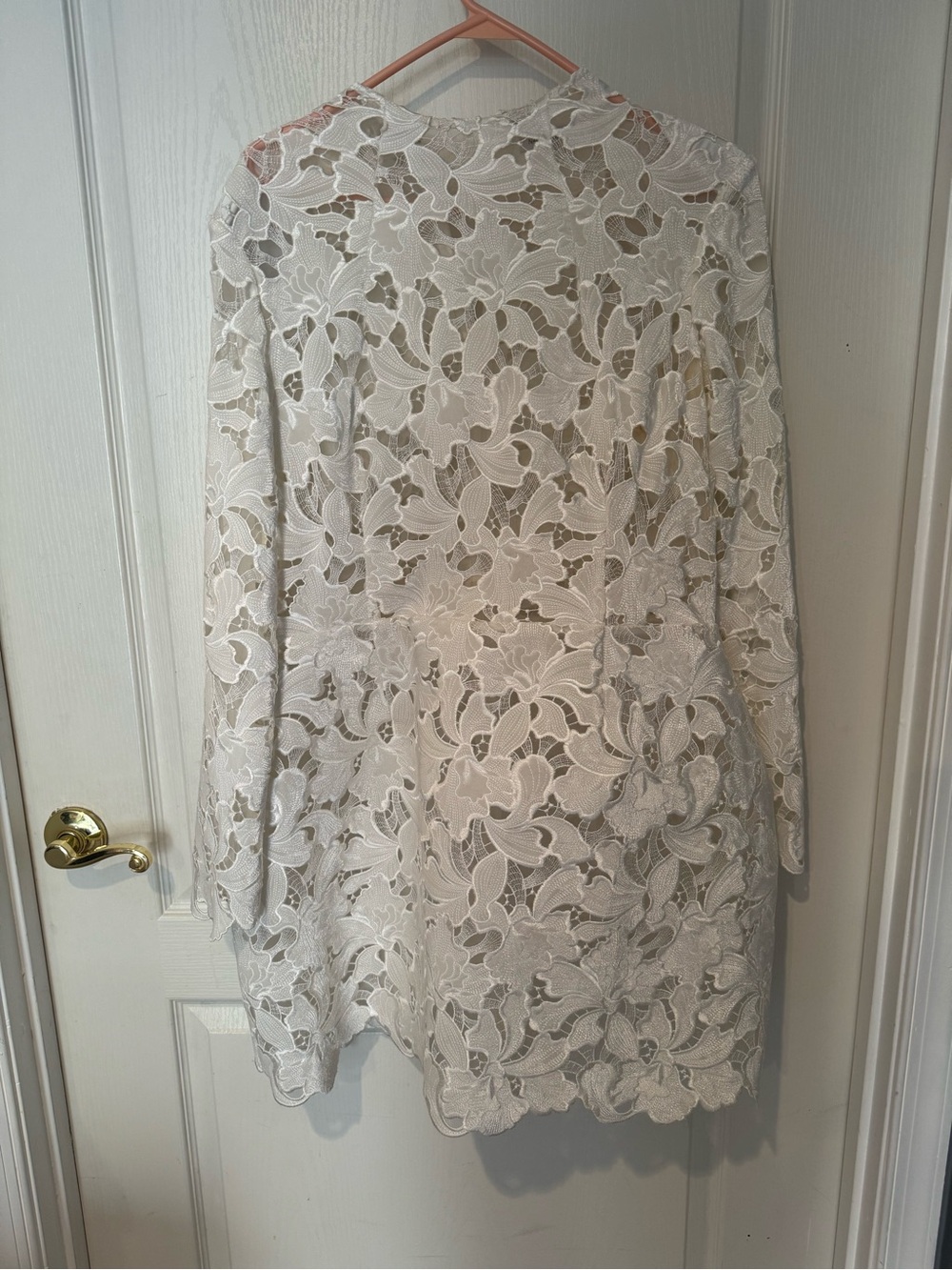 Nadine Merabi Lydia White Lace Mini Dress – US Size 14 / XXL
